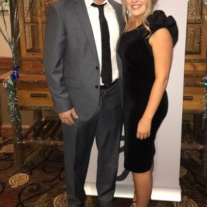 Black velvet dress
